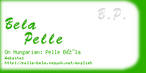 bela pelle business card